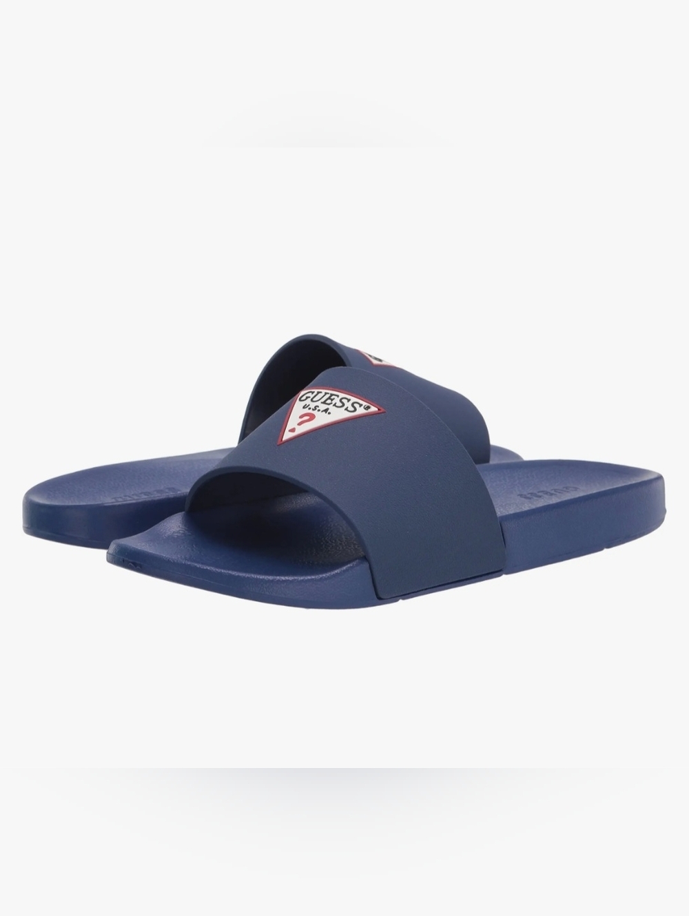 GUESS Logo Blue Slide Sandals Slip On Pool Flip Flops Mens Size 11